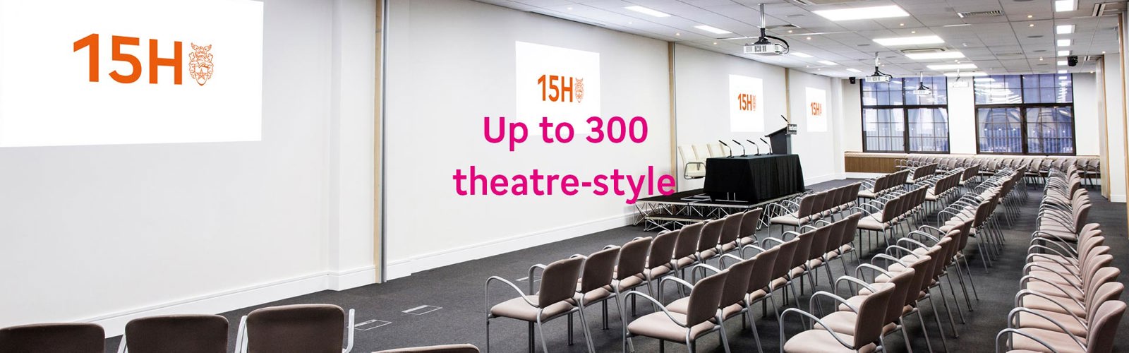 15Hatfields conference room with the words 'Up to 300 theatre-style'