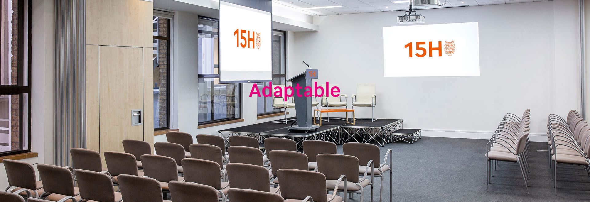 15Hatfields conference room with the words 'Adaptable'