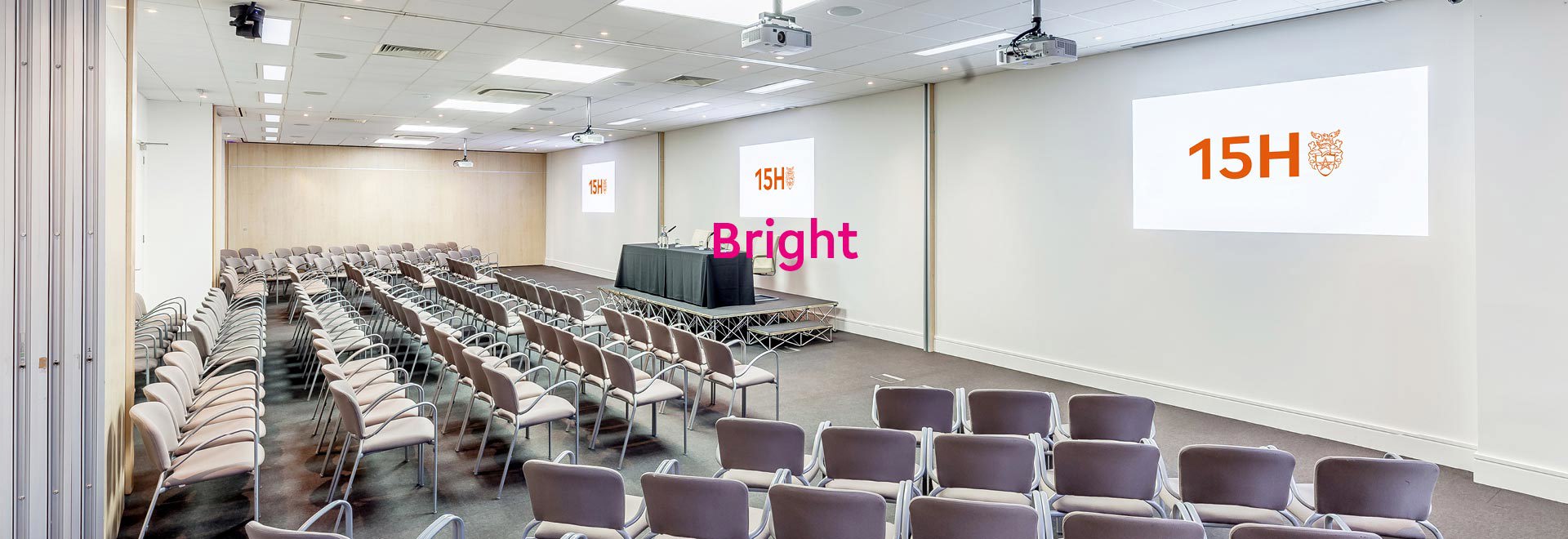 15Hatfields conference room with the word 'Bright'