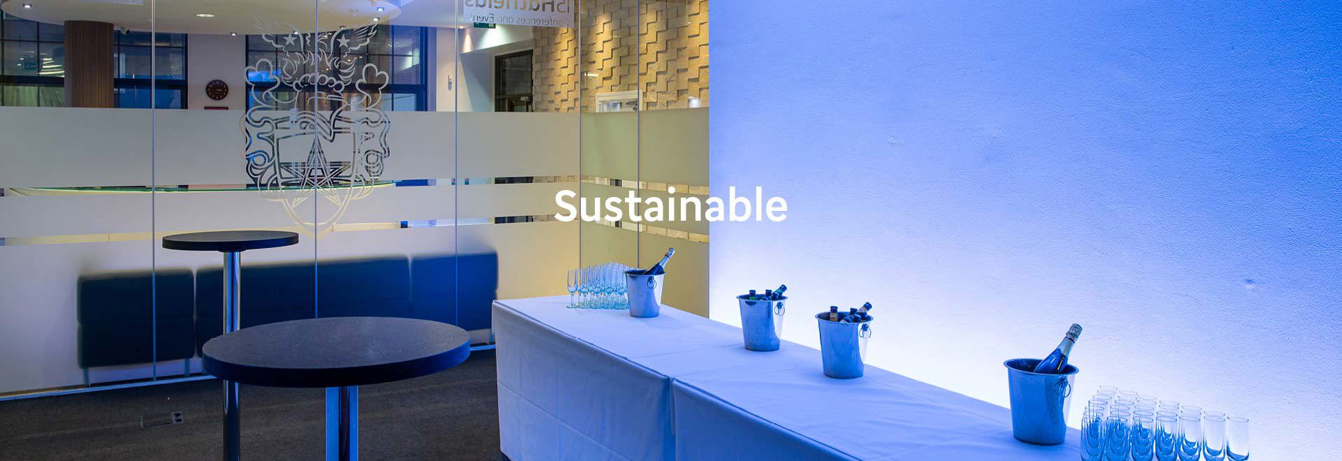 15Hatfields conference room with the word 'Sustainable'