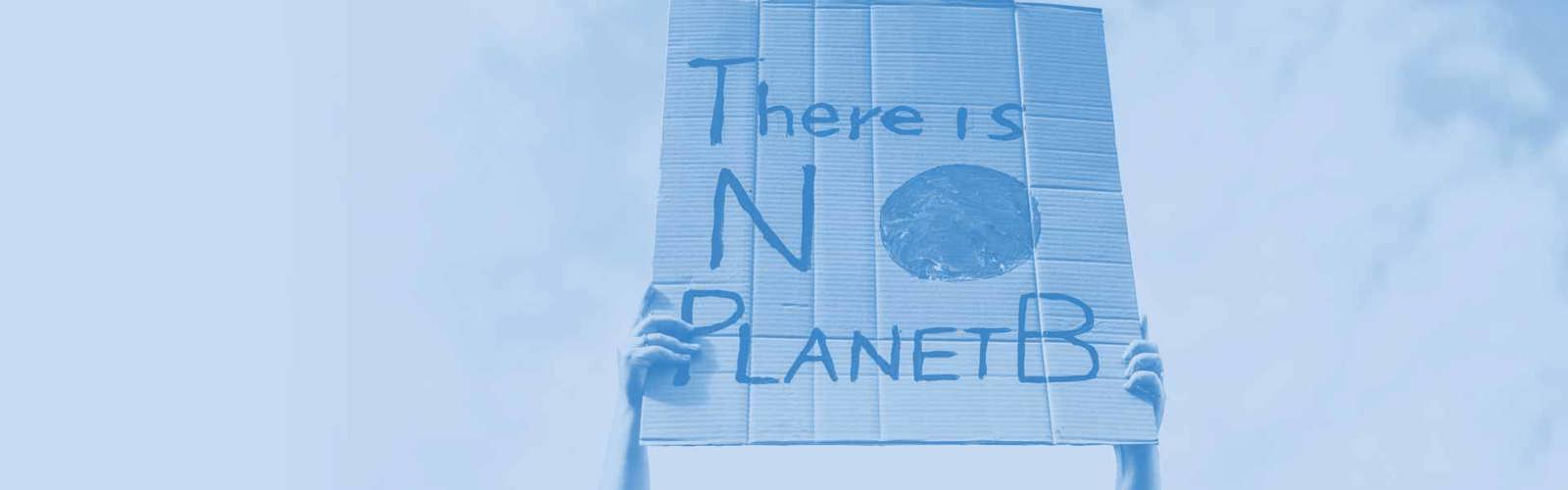 Image of a placard with the words 'There is no Planet B'