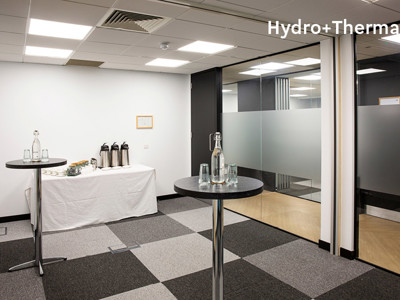 Hydro and Thermal room with poseur tables