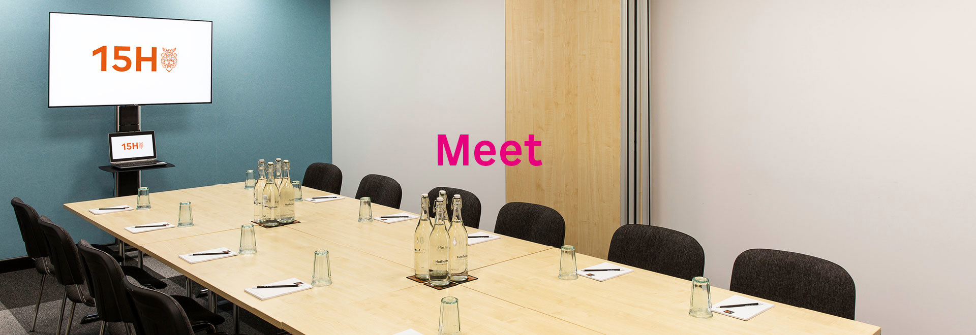 15Hatfields meeting room with the word 'Meet'