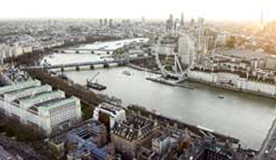 View of the River Thames and London's South Bank