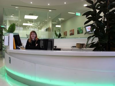 15Hatfields' reception desk made from recycled fabric conditioner bottles