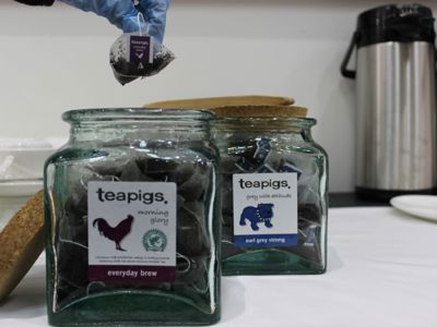 15Hatfields' recycled glass tea caddies and Teapigs' plastic-free temples